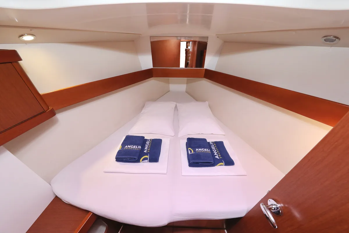 Cabin on Caprice, a Beneteau Oceanis 34 sailboat at Grad Vodice, Croatia