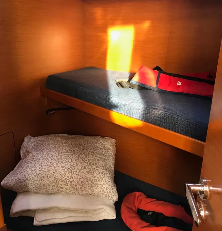 Cabin on Alboran Bourbon (Las Galletas), a Jeanneau Sun Odyssey 519 sailboat at Elephant Butte Estates, United States