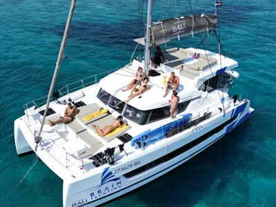 Exterior view of Bali Catspace, a catamaran at Seget Donji, Croatia