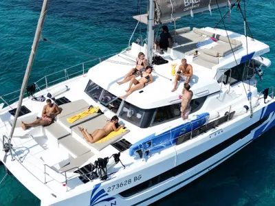 Exterior view of Bali Catspace, a catamaran at Seget Donji, Croatia