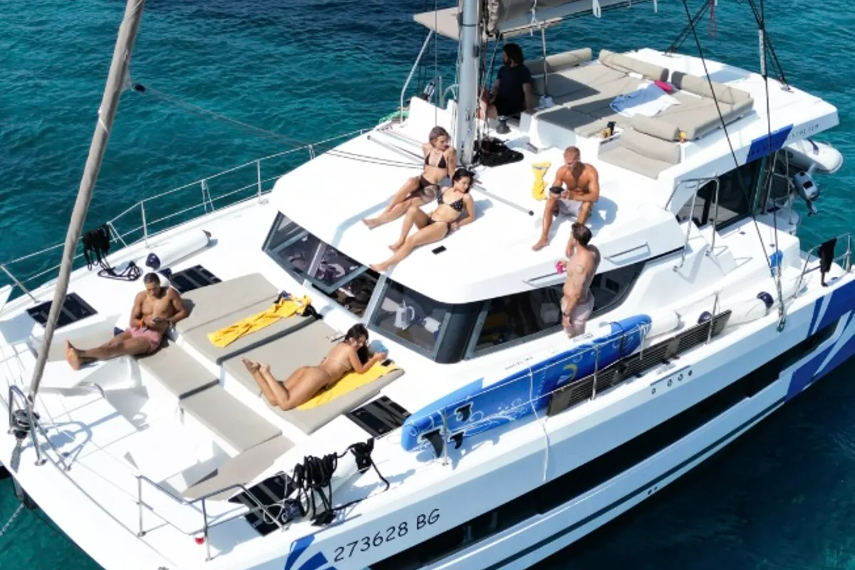 Exterior view of Bali Catspace, a catamaran at Seget Donji, Croatia