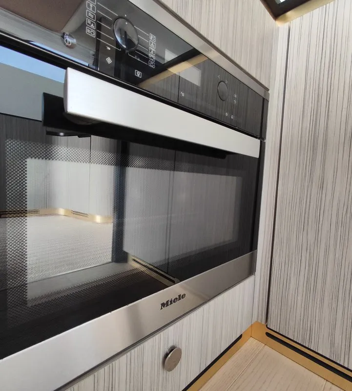Galley of Be Happy, a Azimut 55 Fly motor yacht at Grad Kaštela, Croatia
