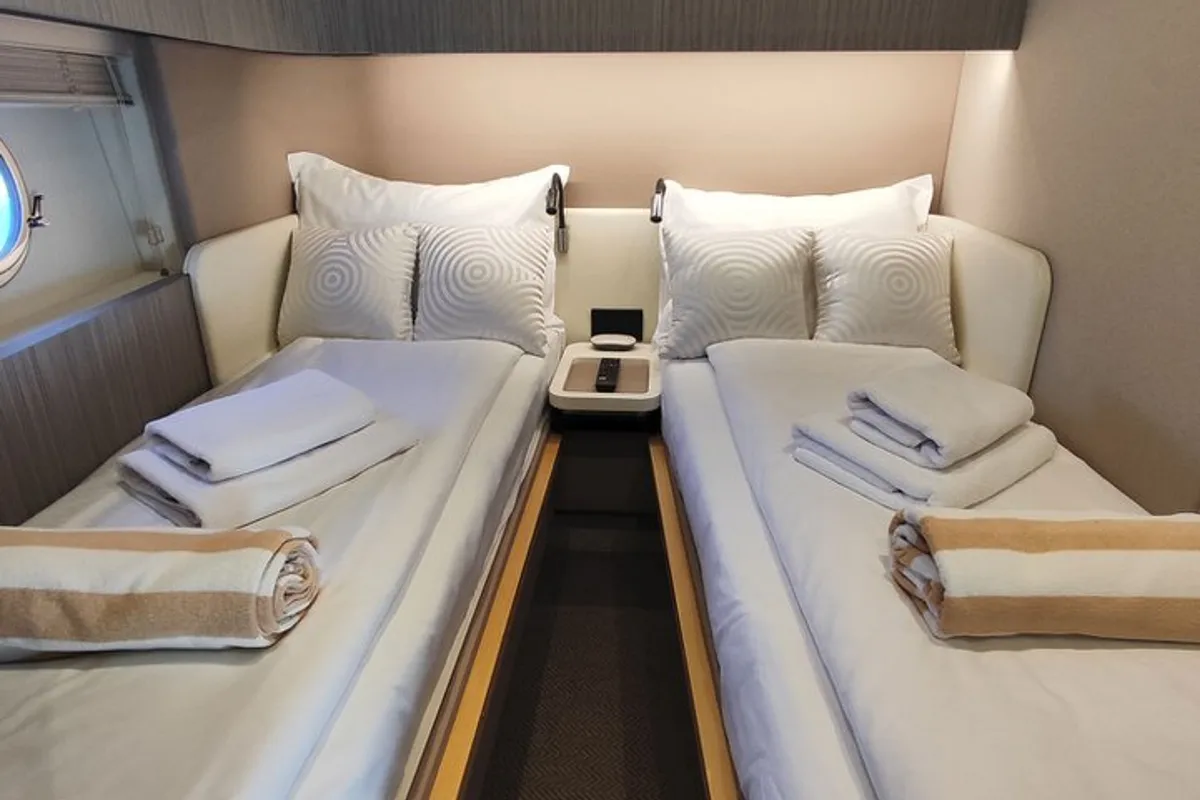 Cabin on Be Happy, a Azimut 55 Fly motor yacht at Grad Kaštela, Croatia