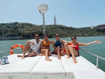 Deck of Xuxu, a Fountaine Pajot Highland 35 catamaran at Lisbon, Portugal