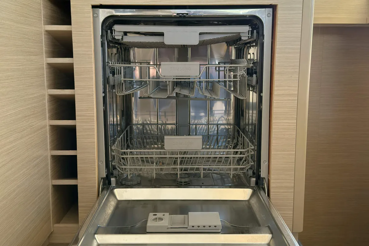 Galley of Selanja, a Lagoon 51 OW catamaran at Palma de Mallorca, Spain