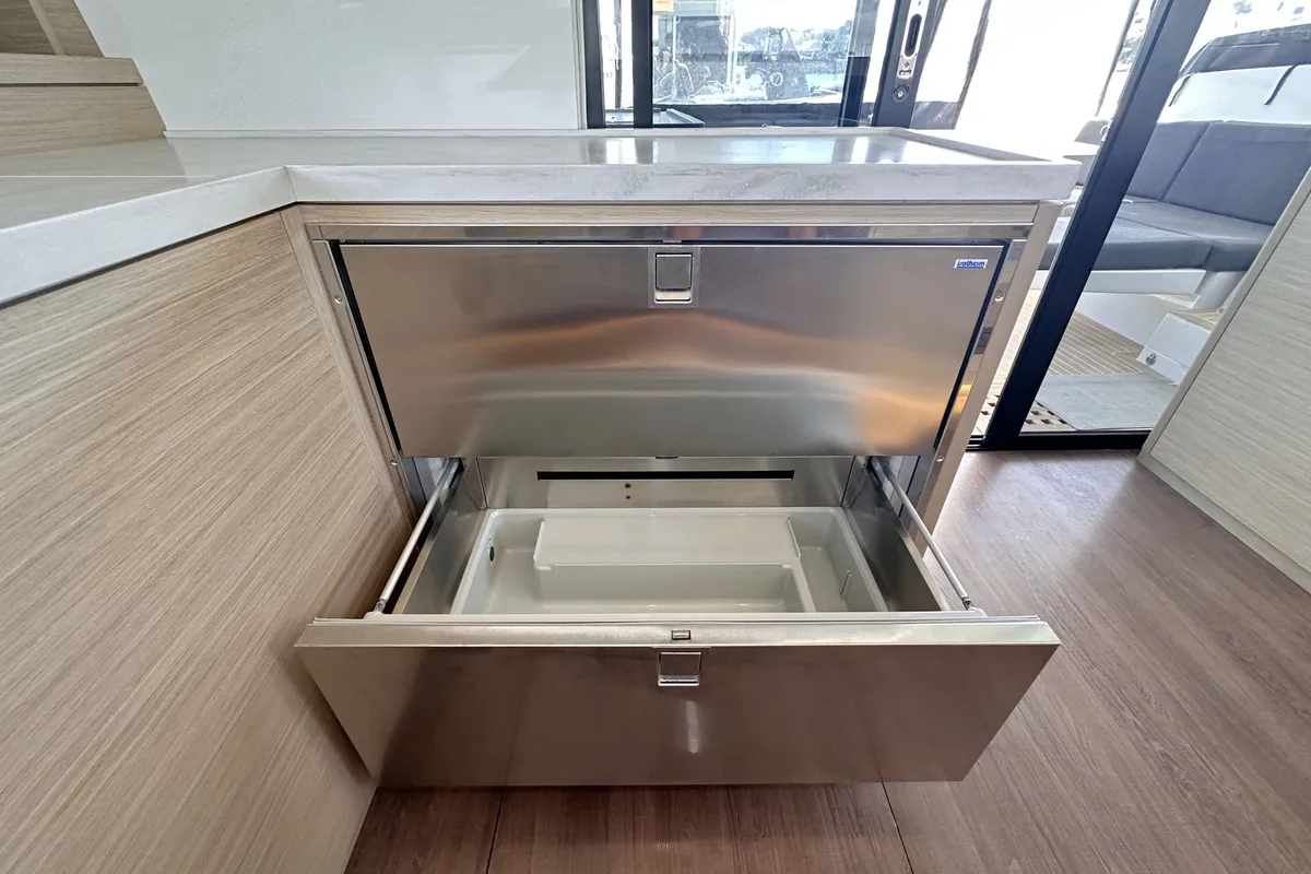 Galley of Selanja, a Lagoon 51 OW catamaran at Palma de Mallorca, Spain
