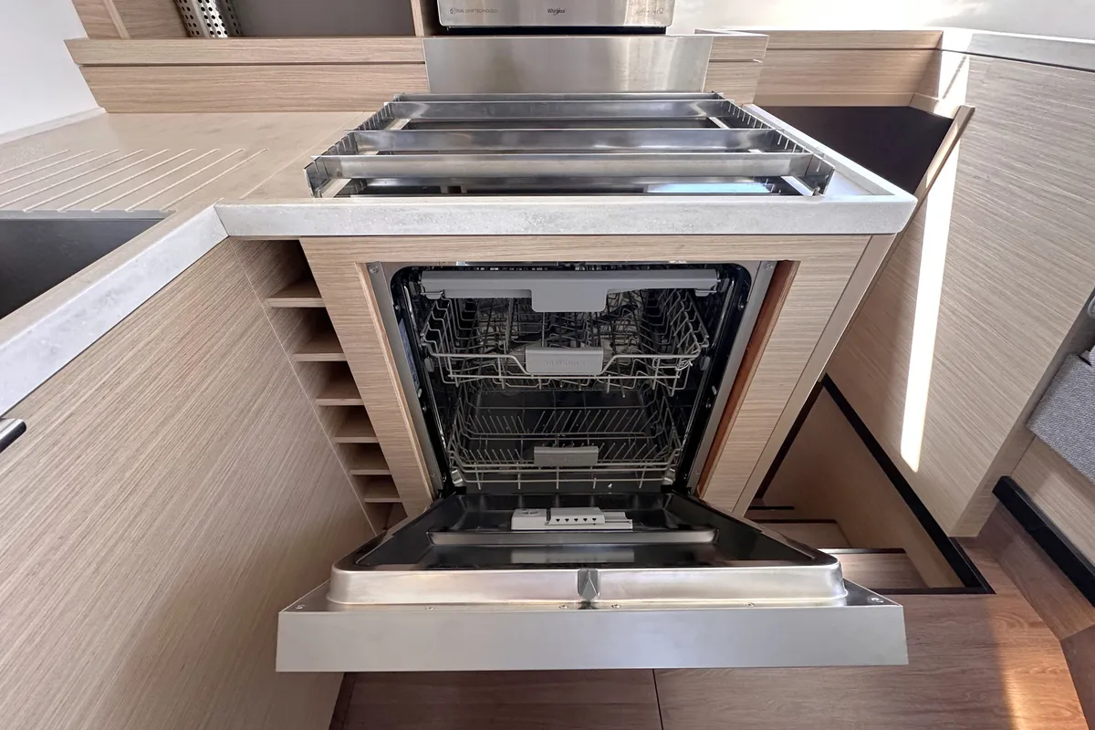 Galley of Selanja, a Lagoon 51 OW catamaran at Palma de Mallorca, Spain