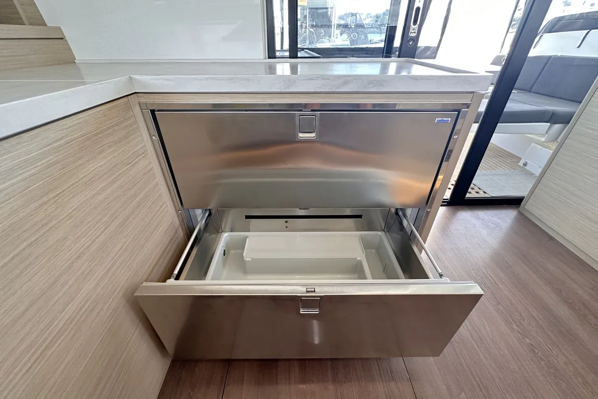 Galley of Selanja, a Lagoon 51 OW catamaran at Palma de Mallorca, Spain