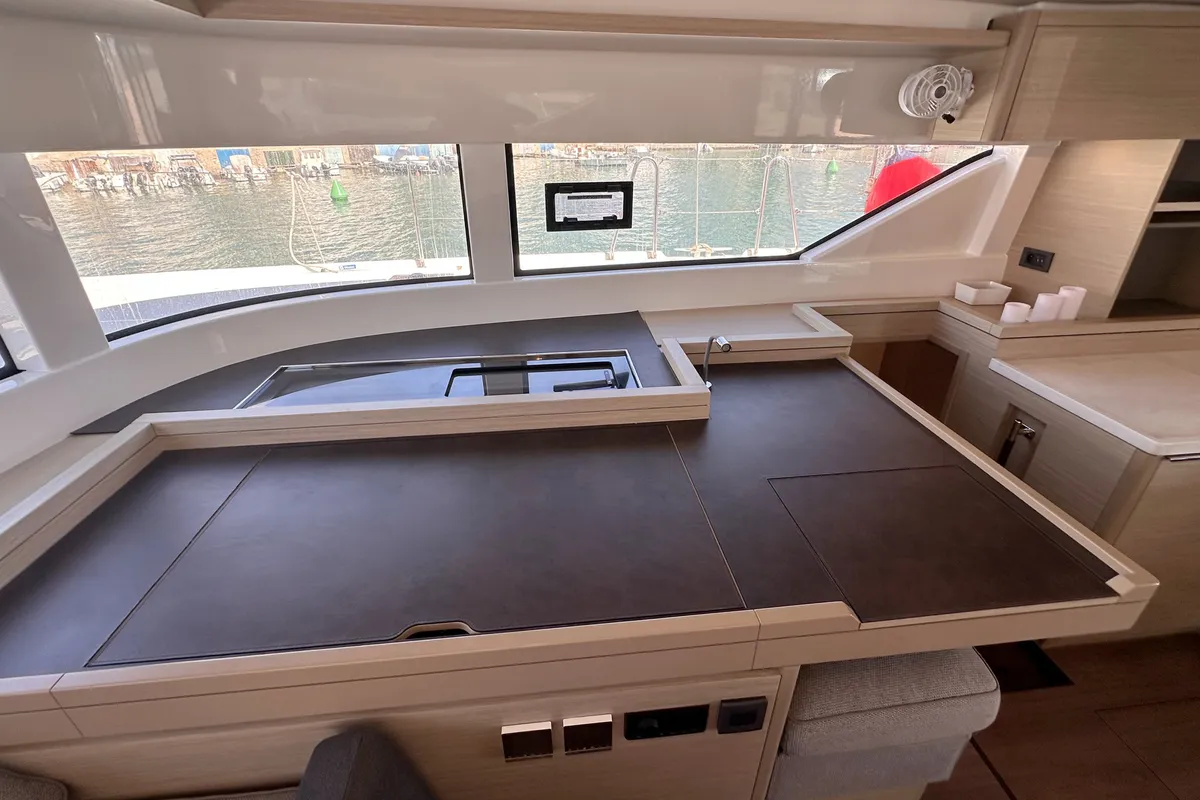 Galley of Selanja, a Lagoon 51 OW catamaran at Palma de Mallorca, Spain