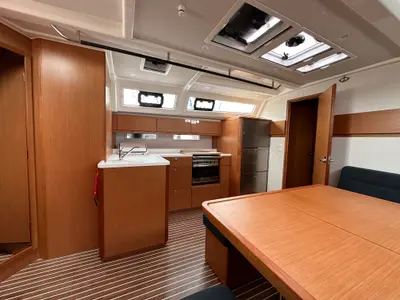 Galley of Semeli, a Bavaria Cruiser 46 Style sailboat at Kos, Greece