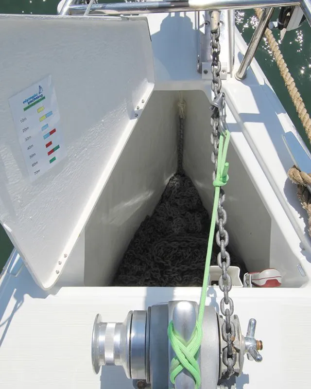 Kronos, a Jeanneau Sun Odyssey 449 sailboat at Lavreotiki Municipal Unit, Greece