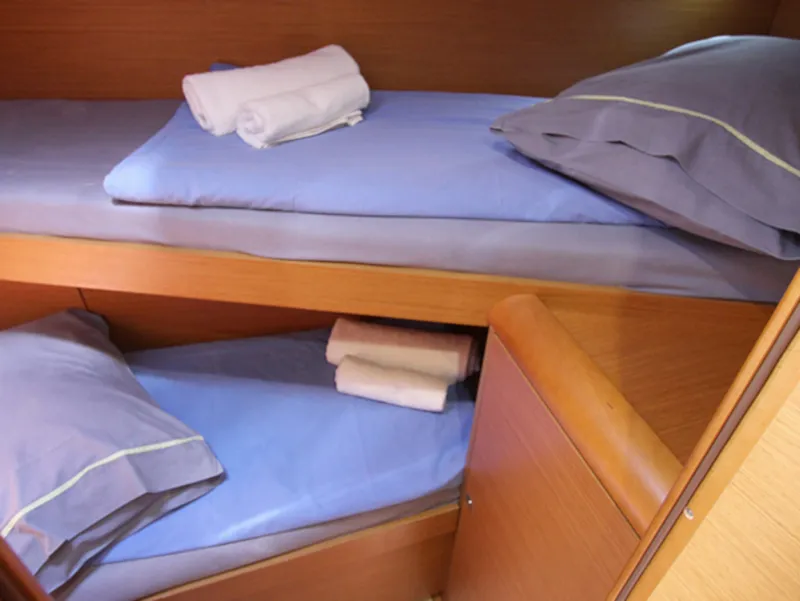 Cabin on Kronos, a Jeanneau Sun Odyssey 449 sailboat at Lavreotiki Municipal Unit, Greece