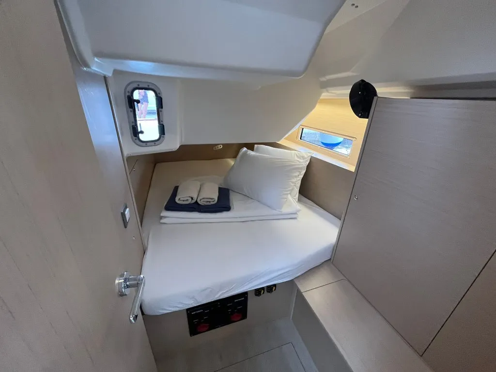 Cabin on Cosmic Dancer, a Beneteau Oceanis 40.1 sailboat at Split, Croatia