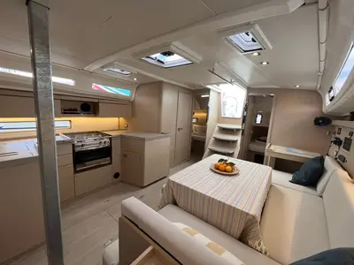Salon of Cosmic Dancer, a Beneteau Oceanis 40.1 sailboat at Split, Croatia