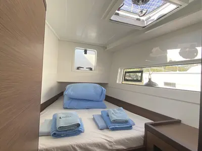 Cabin on Falcon, a Lagoon 40 catamaran at Fethiye, Turkey
