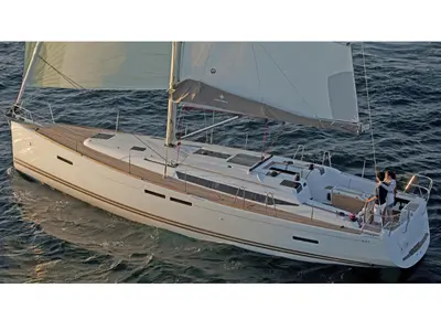 Naussa, a Jeanneau Sun Odyssey 410 sailboat at Palma de Mallorca, Spain