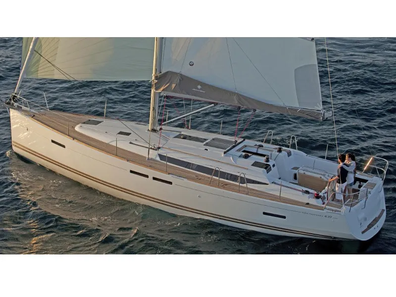 Naussa, a Jeanneau Sun Odyssey 410 sailboat at Palma de Mallorca, Spain