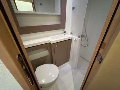 Head on Serenity, a Fountaine Pajot Saba 50 catamaran at Cogolin, France