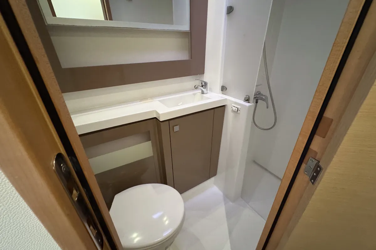 Head on Serenity, a Fountaine Pajot Saba 50 catamaran at Cogolin, France