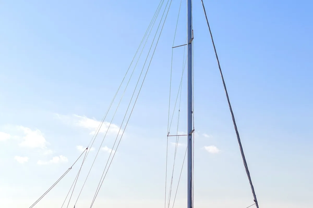 Exterior view of Leonidas, a Beneteau Cyclades 50.5 sailboat at Athens, Greece