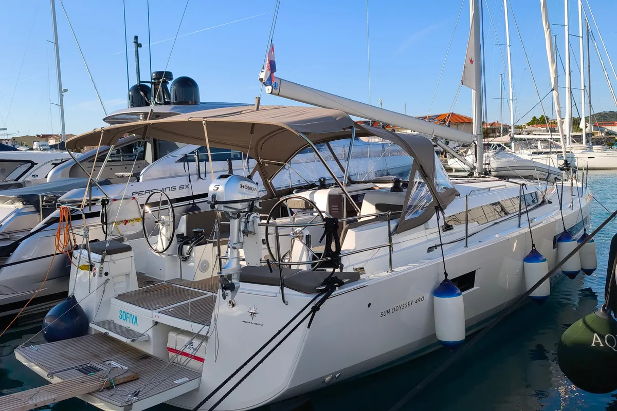 Jeanneau Sun Odyssey 490, a sailboat at Preveza, Greece