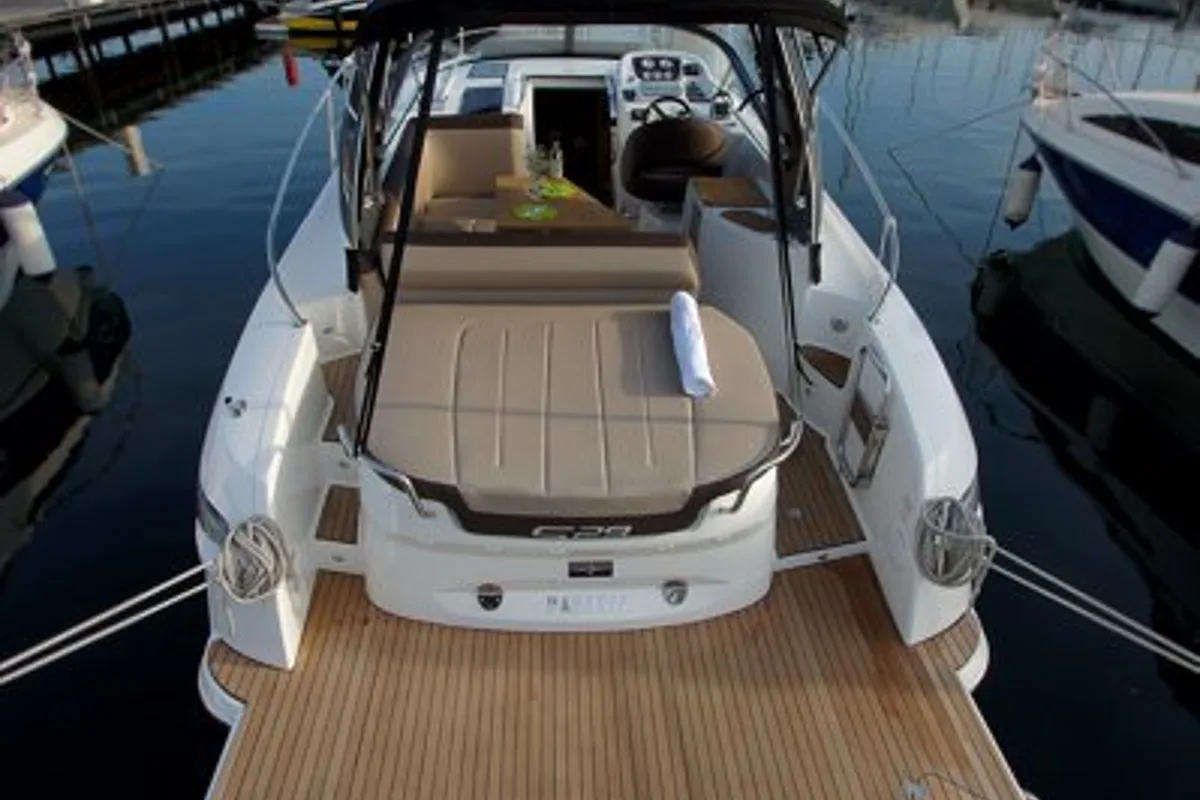 Twilly, a Bavaria S29 motorboat at Punat, Croatia
