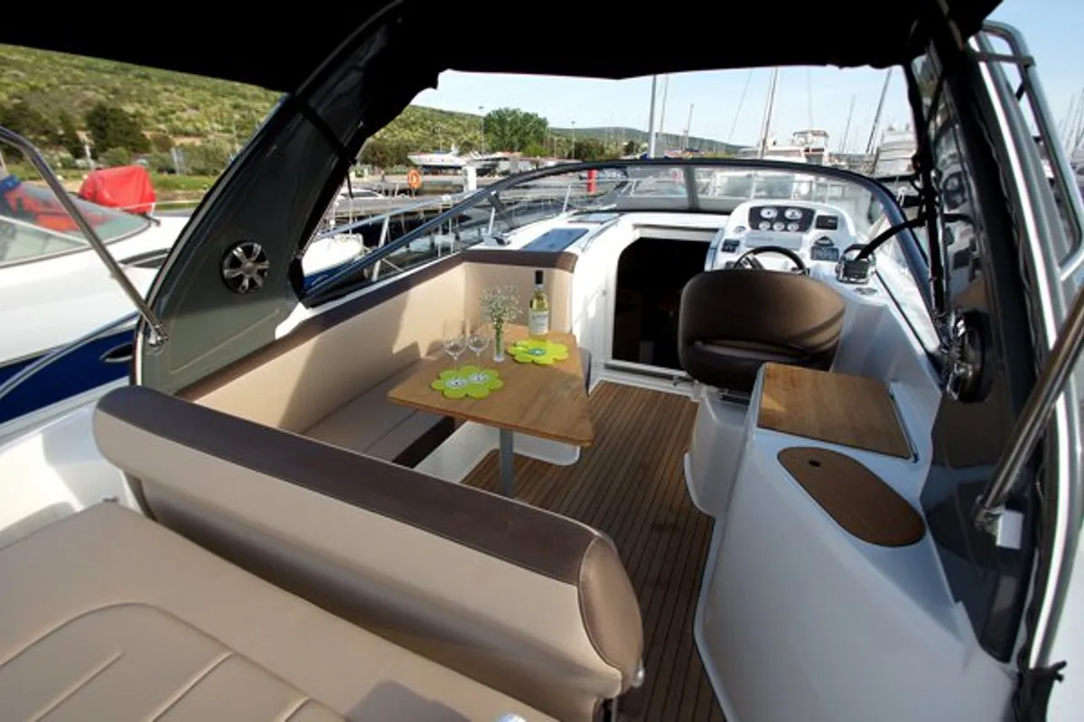 Twilly, a Bavaria S29 motorboat at Punat, Croatia