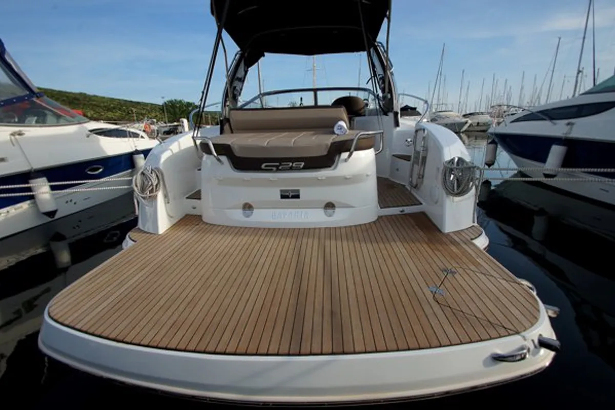 Twilly, a Bavaria S29 motorboat at Punat, Croatia