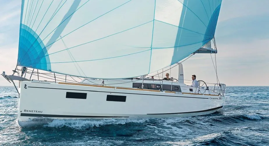 Exterior view of Jasmine, a Beneteau Oceanis 38.1 sailboat at Procida, Italy