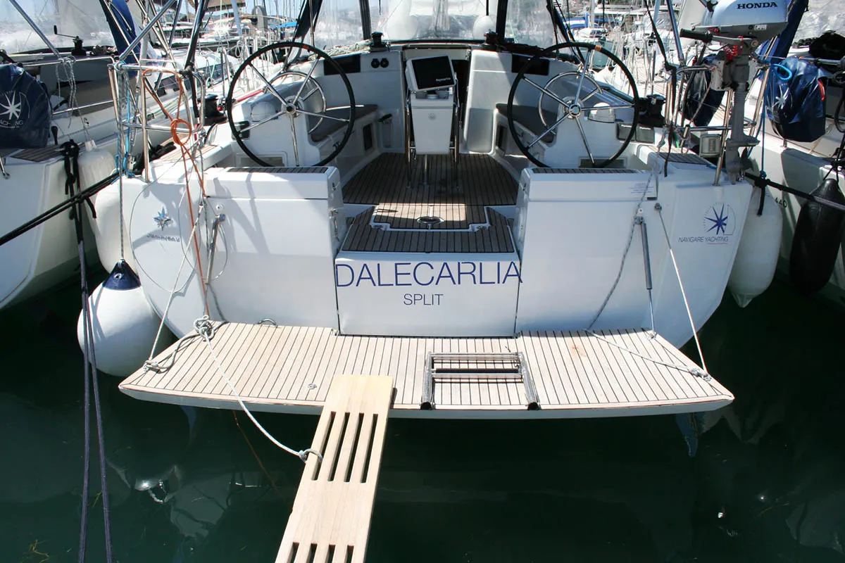 Dalecarlia, a Jeanneau Sun Odyssey 449 sailboat at Gåshaga, Sweden