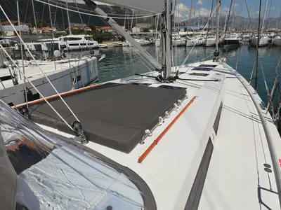 Deck of Stargazing, a Hanse 548 sailboat at Općina Sukošan, Croatia