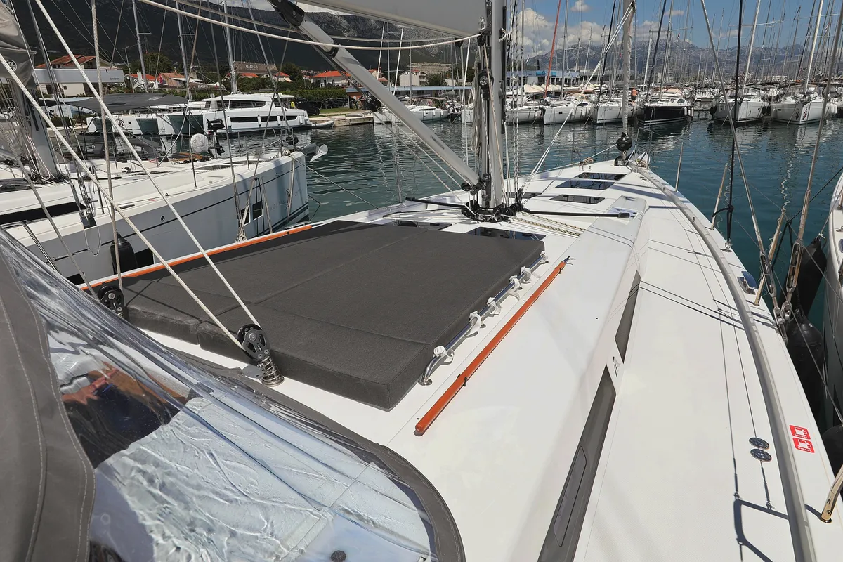 Deck of Stargazing, a Hanse 548 sailboat at Općina Sukošan, Croatia
