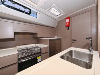 Galley of Stargazing, a Hanse 548 sailboat at Općina Sukošan, Croatia