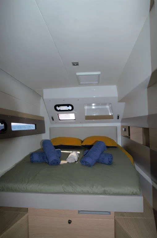 Cabin on Albert, a Bali 4.5 catamaran at Port de Pollença, Spain