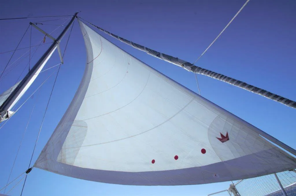 Albert, a Bali 4.5 catamaran at Port de Pollença, Spain
