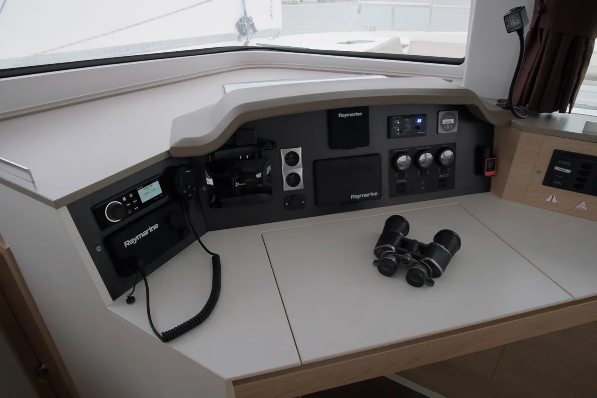 Albert, a Bali 4.5 catamaran at Port de Pollença, Spain