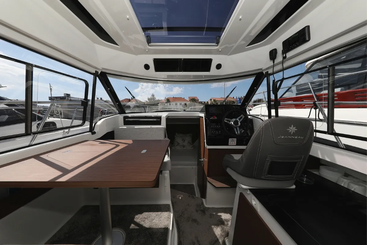 Salon of Nemo, a Jeanneau Merry Fisher 795 motorboat at Pirovac, Croatia