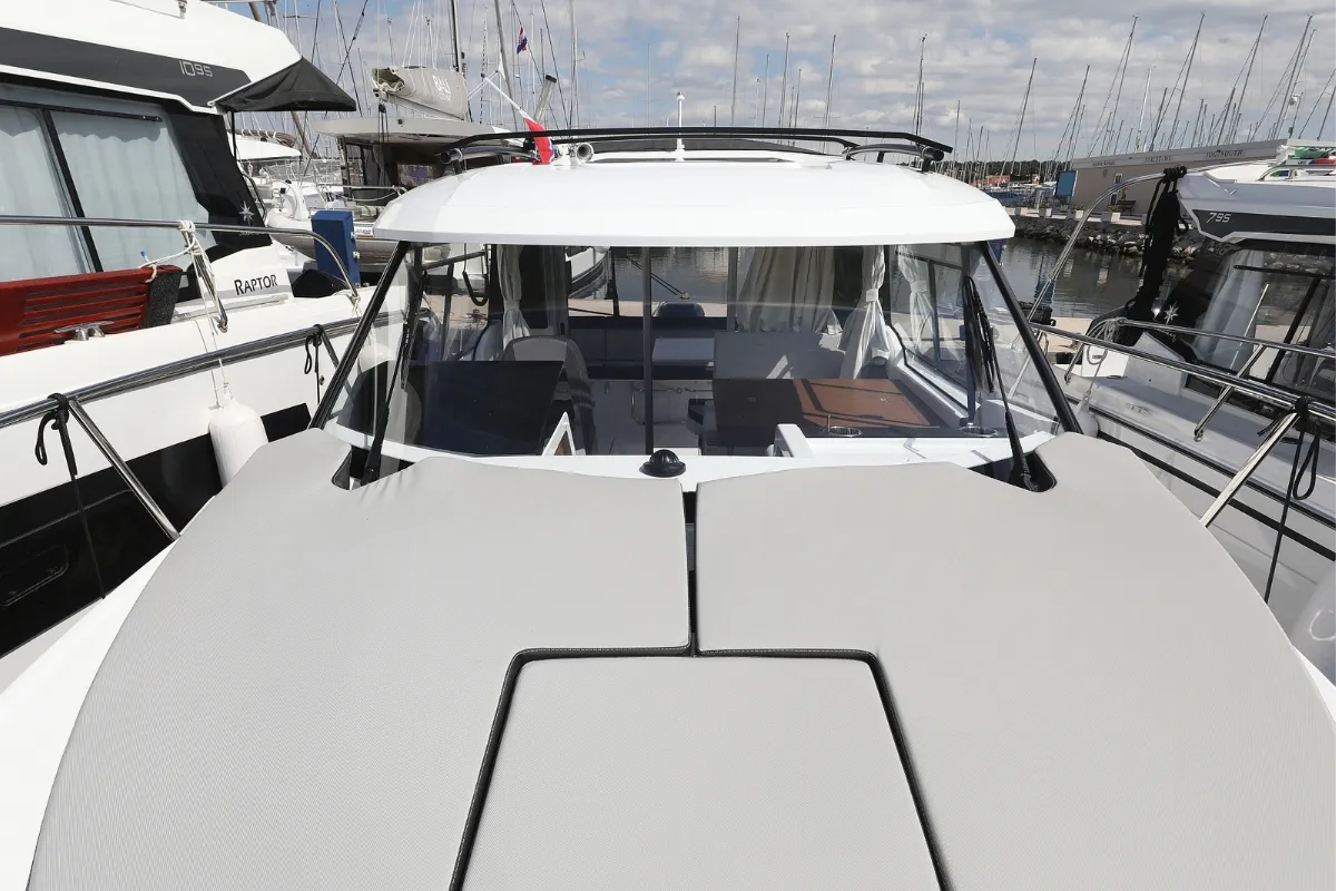 Exterior view of Nemo, a Jeanneau Merry Fisher 795 motorboat at Pirovac, Croatia