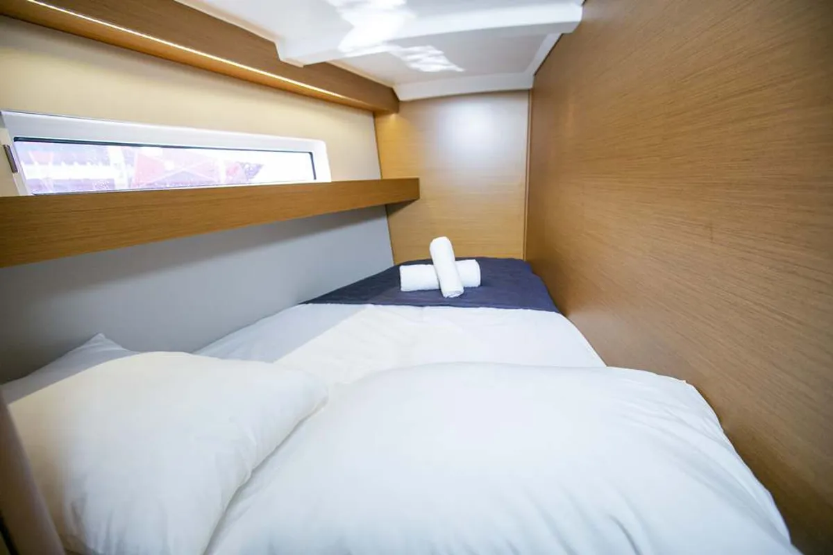 Cabin on Endeavour, a Jeanneau Sun Odyssey 440 sailboat at Neo Klima, Greece