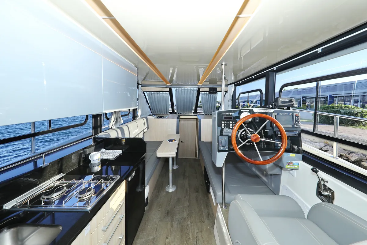 Galley of Backup, a Cobra Yachts Futura 40 Grand Horizon motor yacht at Općina Sukošan, Croatia