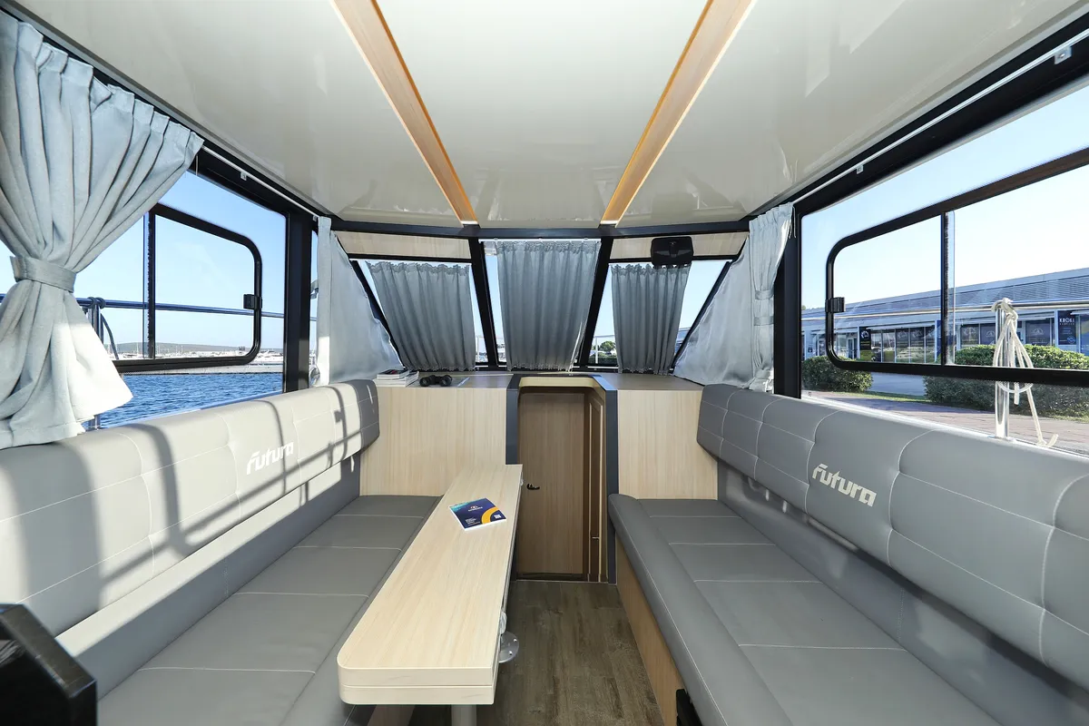 Salon of Backup, a Cobra Yachts Futura 40 Grand Horizon motor yacht at Općina Sukošan, Croatia