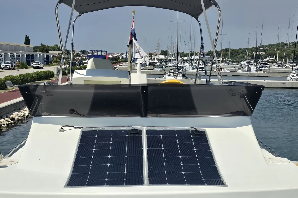 Backup, a Cobra Yachts Futura 40 Grand Horizon motor yacht at Sukošan, Croatia