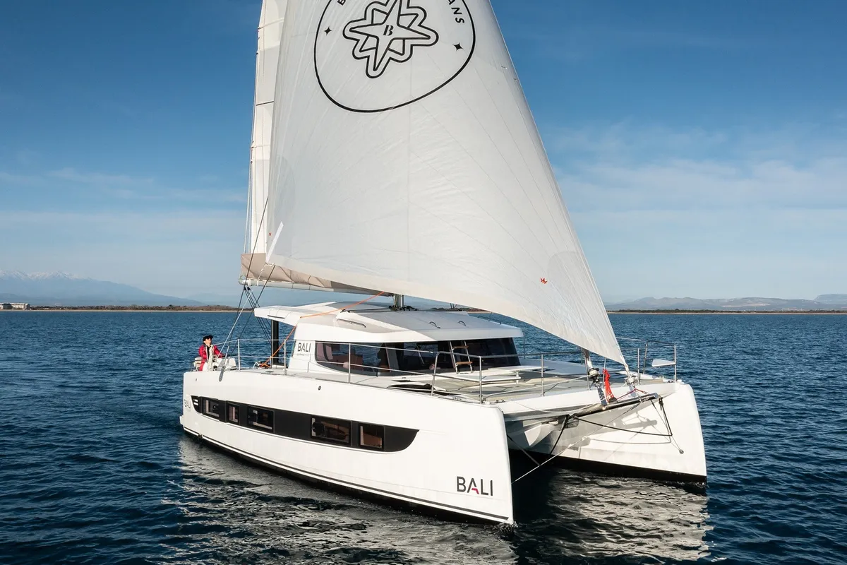 Vag Eurvad, a Bali Catsmart catamaran at Ribishi, Saint Vincent and the Grenadines