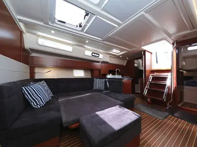 Salon of Mika, a Hanse 458 sailboat at Općina Sukošan, Croatia