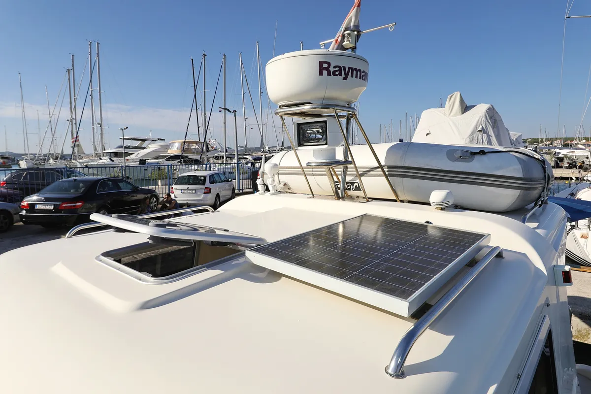 Dugi II, a Vektor 950 motorboat at Grad Biograd na Moru, Croatia