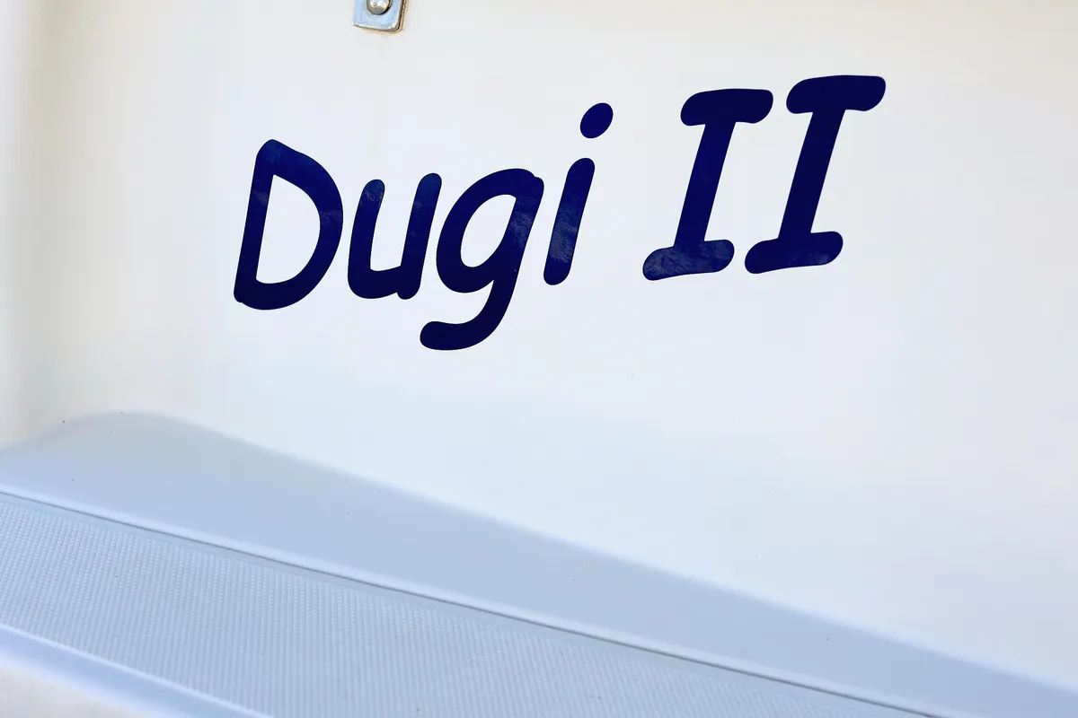 Dugi II, a Vektor 950 motorboat at Grad Biograd na Moru, Croatia