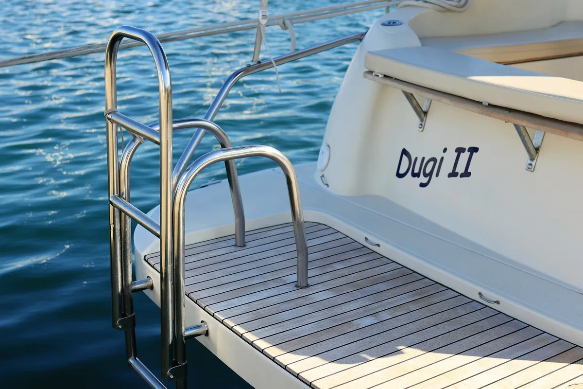Dugi II, a Vektor 950 motorboat at Grad Biograd na Moru, Croatia