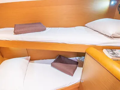 Cabin on Sante, a Jeanneau Sun Odyssey 449 sailboat at Municipal Unit of Lefkada, Greece