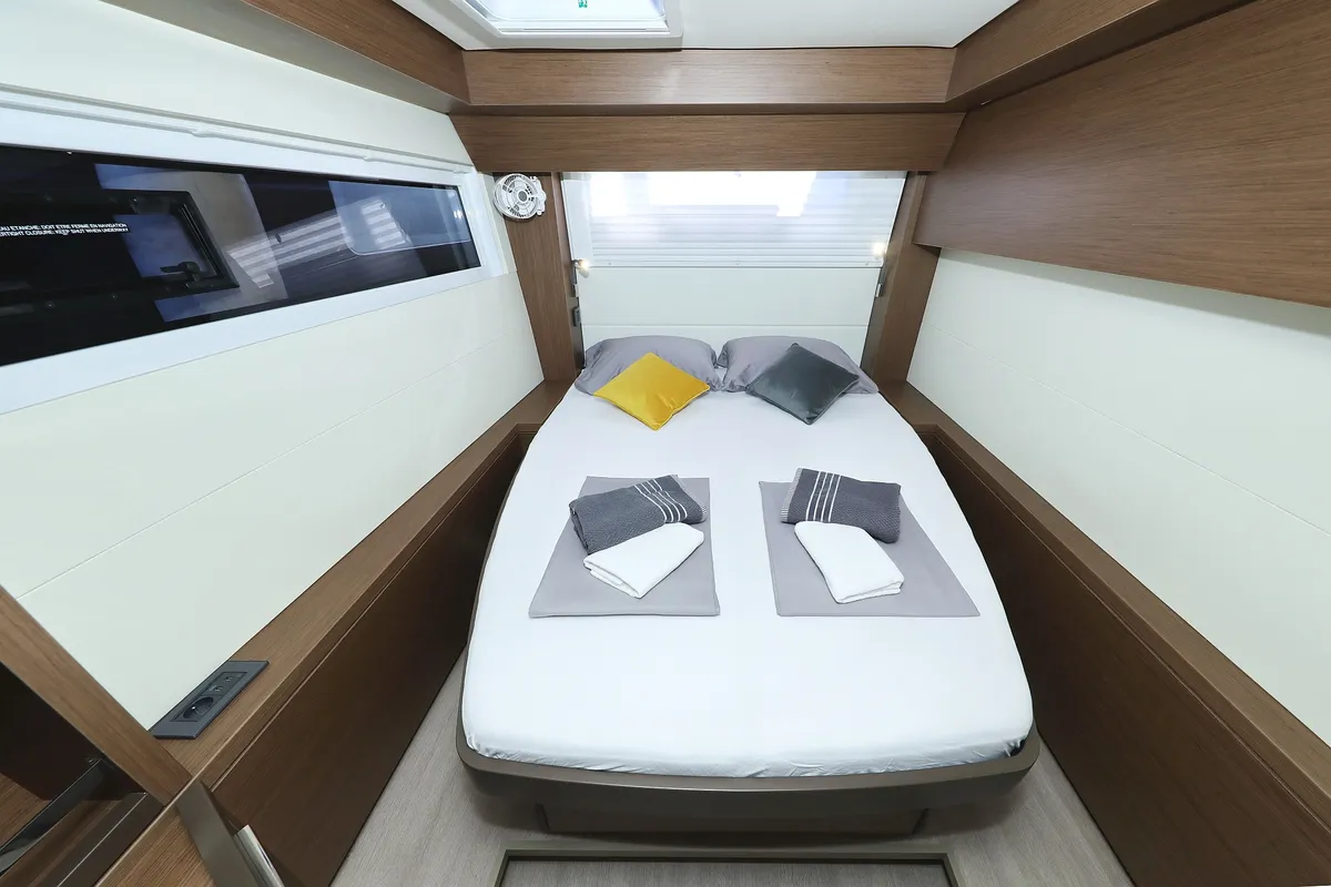 Cabin on Celeste Del Mar, a Lagoon 50 catamaran at Sukošan, Croatia