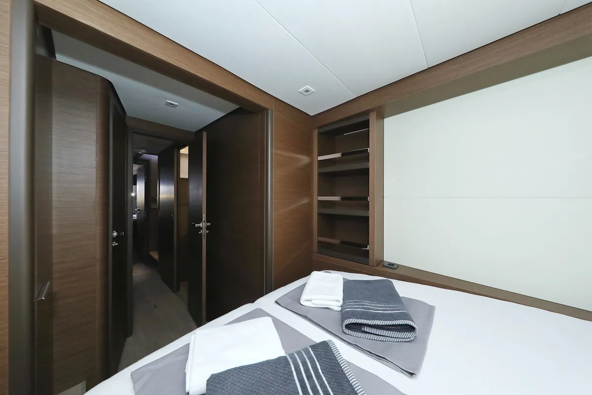 Cabin on Celeste Del Mar, a Lagoon 50 catamaran at Sukošan, Croatia